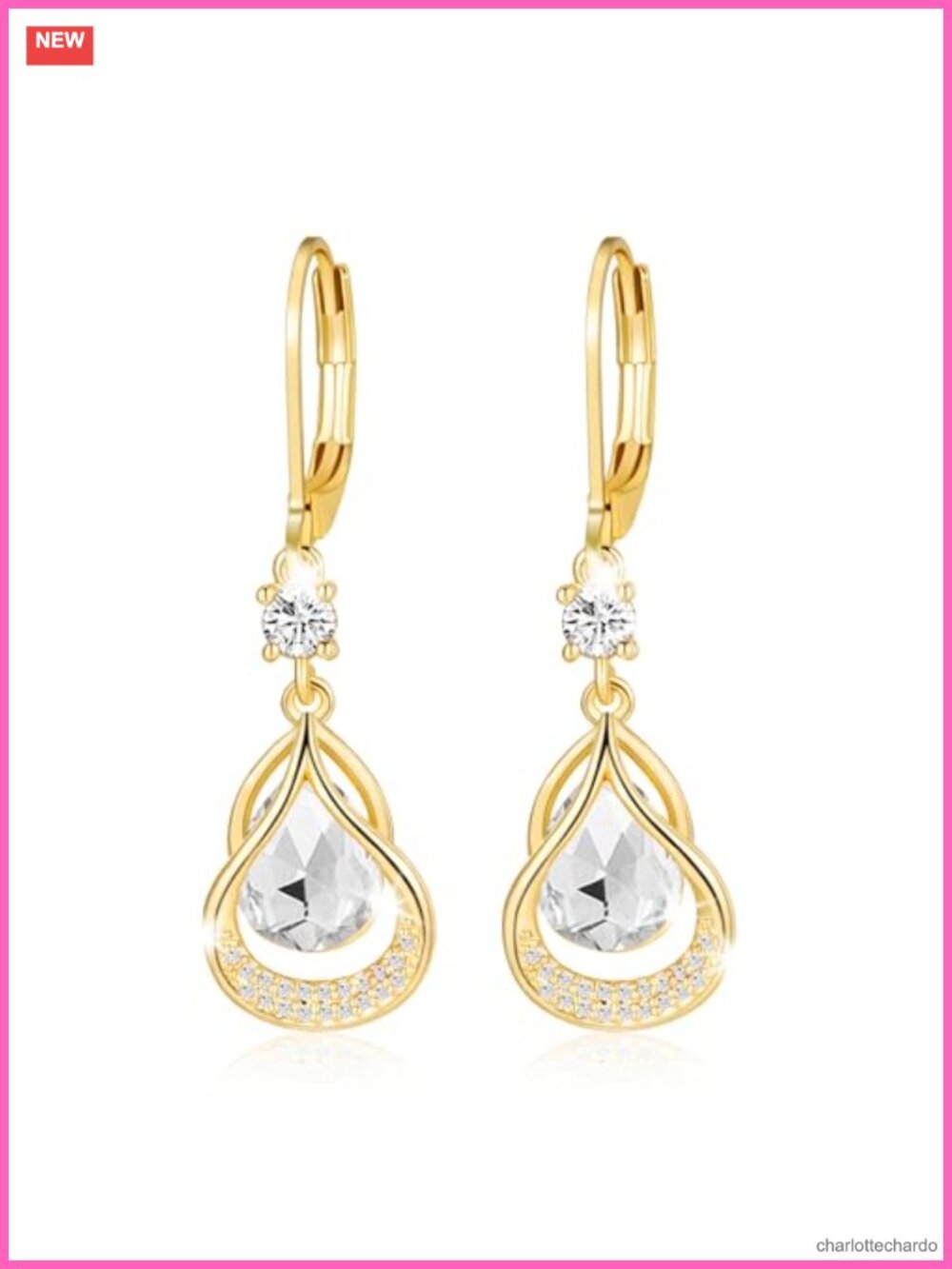 14K Gold Plated Drop Birthstone Earrings Dangle for Women